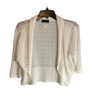 Yard Art L White Cardigan short sleeve